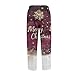 WENKOMG1 Christmas Pajama Pants Men Cotton - Holiday Lounge Sleep Bottoms with Drawstring Elastic Waist Sleepwear Mens Long Pajamas Bottoms Fall Clothes Fashion Pijamas (XXL - Dark Purple)