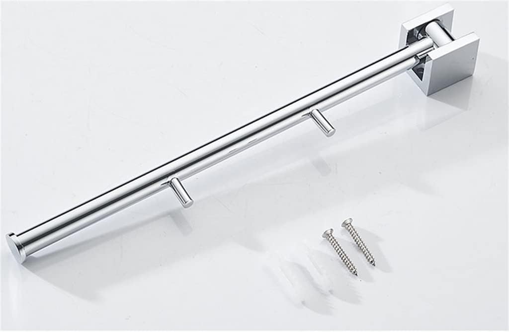 Towel Rack Bathroom Towel Rack Towel Bar Rotating Towel Rack Wall-Mounted Towel Ring Bathroom Accessories (Color : A Size : 37CM)