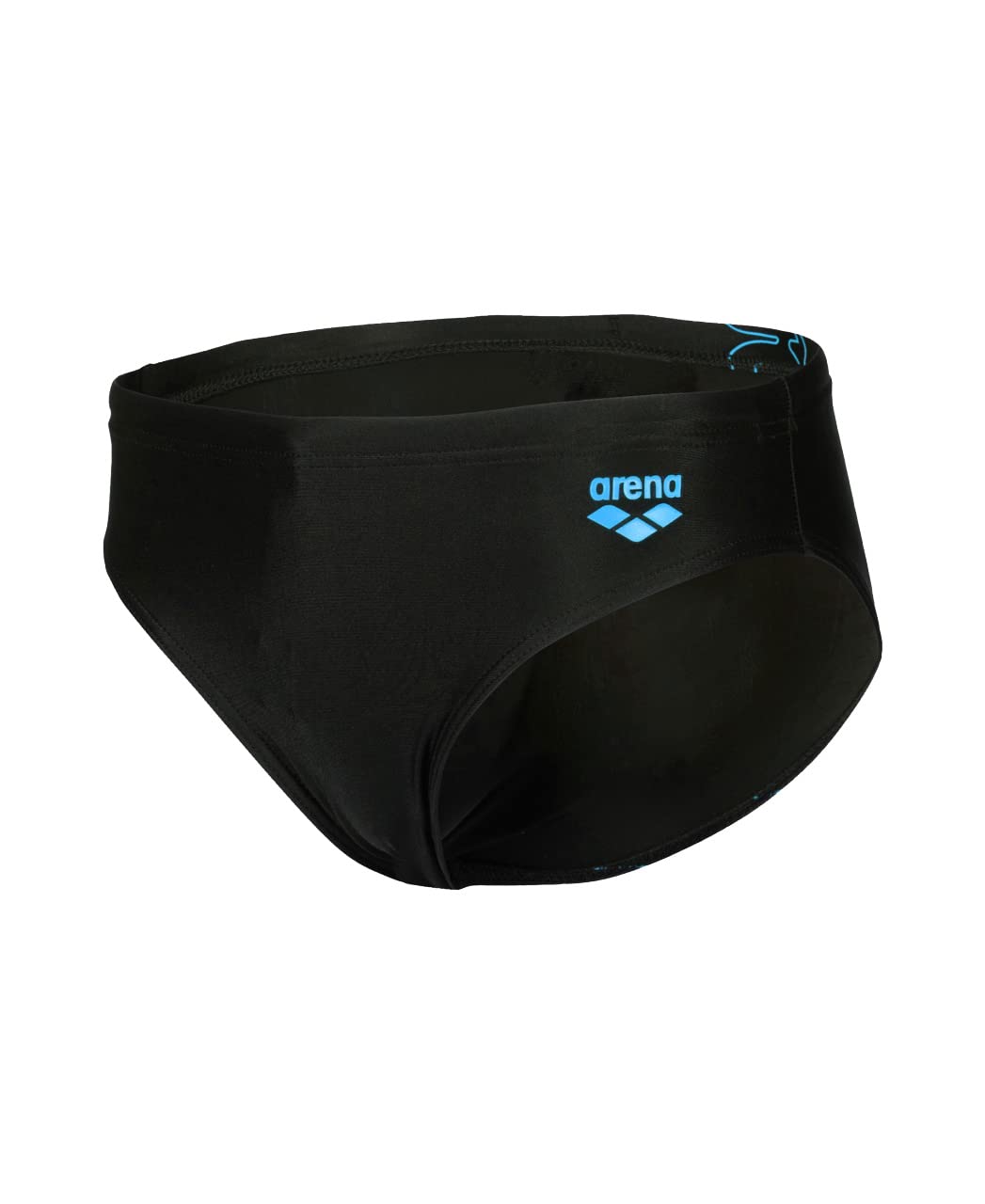 Arena Feel Boys' Graphic Swim Briefs Black-Turquoise