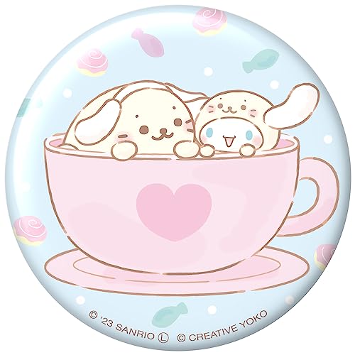 しろたん × サンリオキャラクターズ ぷにぷに缶バッジ/しろたん×シナモロール