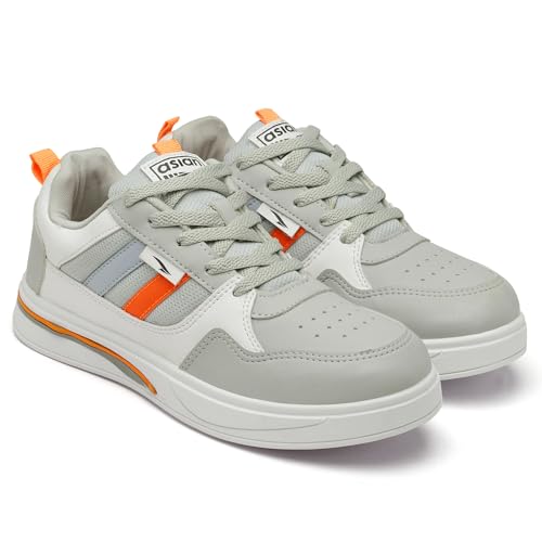 ASIAN Men's Waterproof-03 Sports Running, Walking & Gym Shoes With Max Cushion Technology | Latest Casual Sneakers,Lace Up Lightweight Shoes For Men's & Boy'S, Grey, 10 UK