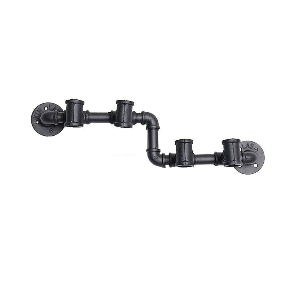 Casier à vin mural en métal noir de 58cm pour 4 bouteilles