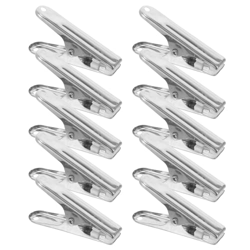 GALPADA 10 Unidades Pinzas de Ropa de Acero Inoxidable para Uso Doméstico, Portátiles y Versátiles, Tamaño 63x15x30mm, Ideales para Secar y Sujetar Prendas en Tendedero