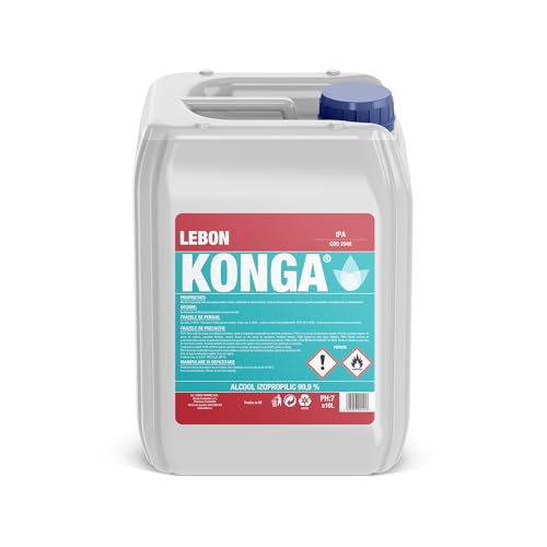 Konga Alcohol isopropílico 99% para aplicaciones técnicas, limpieza electrónica, limpiador de dispositivos móviles, limpiador de computadoras, tinta y marcador permanente, limpiador para cosméticos