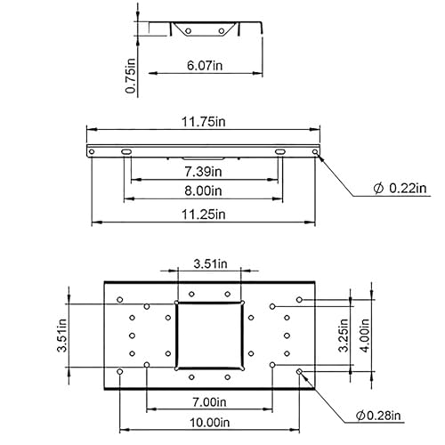 Image of Architectural Mailboxes UMBS0B06AM Mounting Board, Steel Accessory, No Size, Black