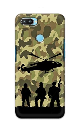 Image of Printed Hard Back Cover Case for Realme 2 Pro Back Cover (Army) -1111