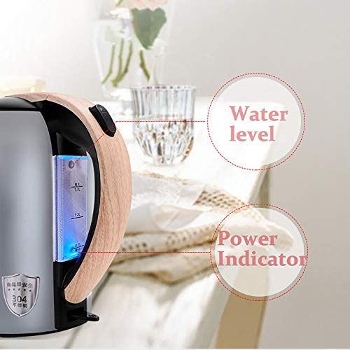 Hervidor eléctrico acero inoxidable 1.7 L 1500 W miniatura 2