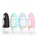 ANREONER Silicone Travel Bottles Set 3OZ丨FDA Approved Kids Water Bottles 4 Pack, TSA Approved Leak Proof Refillable Portable Size Toiletry Containers for Shampoo Lotion Liquid, Camp Vacation Accessory