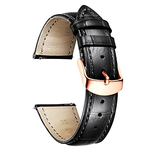 Image of BINLUN Leather Watch Band Genuine Calfskin Replacement Watch Strap Quick Release Crocodile Pattern 10 Colors 13 Sizes for Men Women(10mm,12mm,14mm,16mm,17mm,18mm,19mm,20mm,21mm,22mm,23mm,24mm)