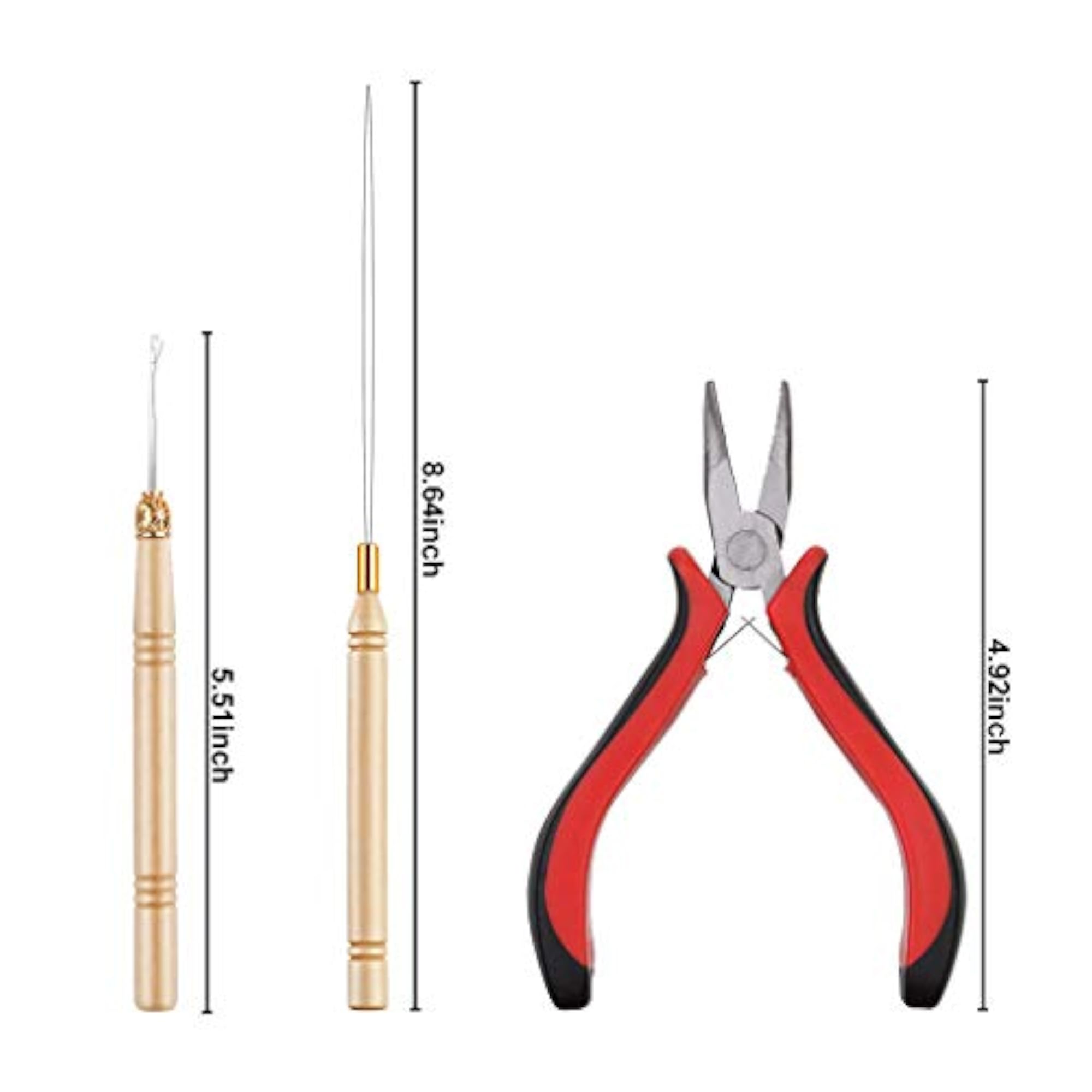 Milaan 500x Micro Link Rings Beads Plier Hook Tools