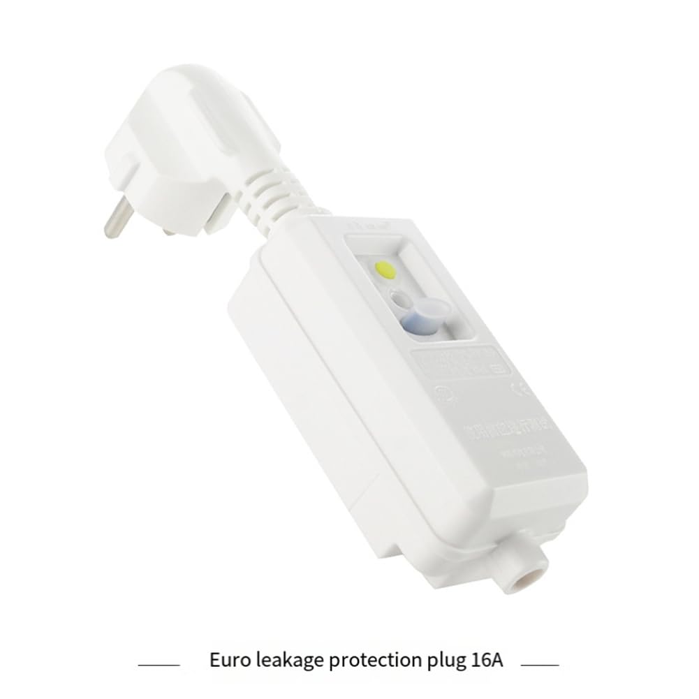Adaptador de Enchufe de Seguridad con Protección Fugas RCD, 16 A, 220 V, 240 V, Enchufe Europeo, GFCI, Disyuntor Doméstico, Interruptor de Disparo.