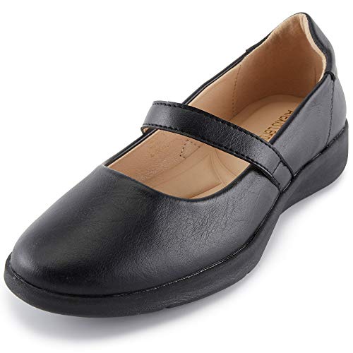 Alexis Leroy Classic Loafer, Mocassins Femme Cuir Chaussures Bateau Ballerines Noir Pur 40 EU / 7 UK Cover