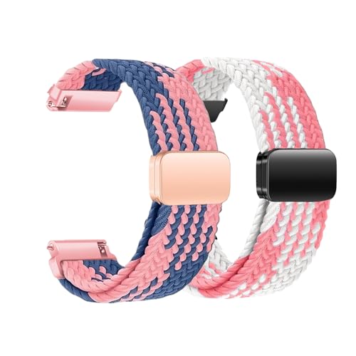 Nylon Uhrenarmband 22mm Elastisches Armband mit Magnet Verschluss für Samsung Galaxy Watch 3 45mm/Galaxy Watch 46mm/Gear...