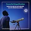 Slokey 50080 Refractor Telescope for Astronomy - 20x-250x Travel Scope with Tripod, Eyepieces and Barlow Lens for Moon and Stargazing - Easy to Mount, Portable, Powerful Telescope for Kids and Adults