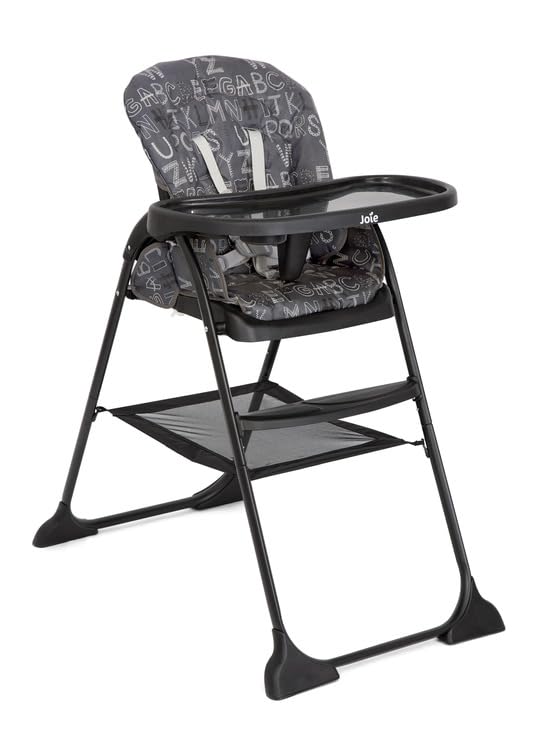 Image of Joie Mimzy Snacker High Chair for Baby-Feeding Chair with A One-Hand Fold, 3-Position Seat Recline & 5-Point Harness System (6 Months to 15 Kg), Alphabet ABC