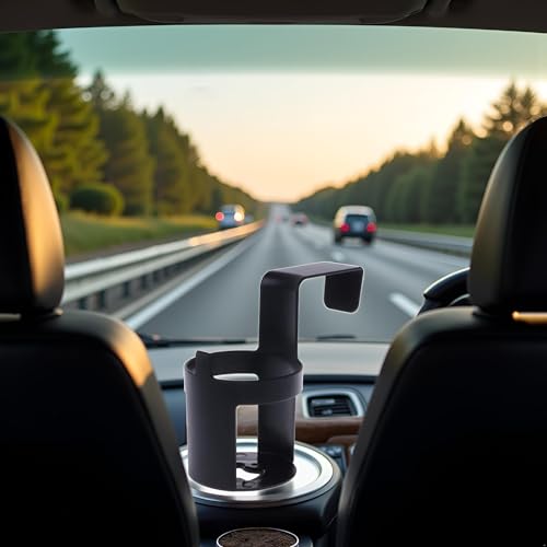 Portavasos para auto negro con gancho para botella miniatura 3