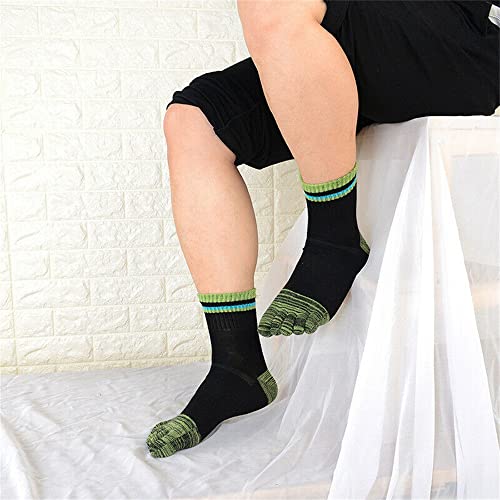 HBJWOV Men's Cotton Striped Crew Sock Boys Business Casual Socks Comfortable 5 Pairs Harajuku Socks2