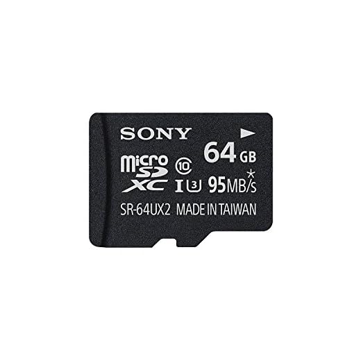 Sony 64 GB MicroSDXC säkert digitalt flashminneskort – EXPERT klass 10 UHS-I (läs 95 MB/s skriv 70 MB/s) – SR64UXA