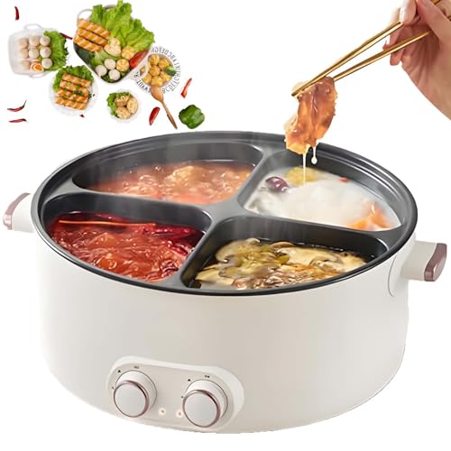 Pentola elettrica, pentola antiaderente multifunzione da 7 litri con caratteristiche di mantenimento in caldo, bollitura, cottura a vapore e bollire per pasti in famiglia
