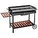 Produktbild Jamestown BEN XL Holzkohle-Grillwagen mit Windschutz und Ascheschublade inkl. zweigeteiltem, höhenverstellbarem Grillrost | Hochwertiger Grill für ein Barbecue in großer Runde