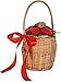 Lulu Hun Damen Tasche Dina Strawberry Wicker 50s Korbtasche (Natur/Rot)