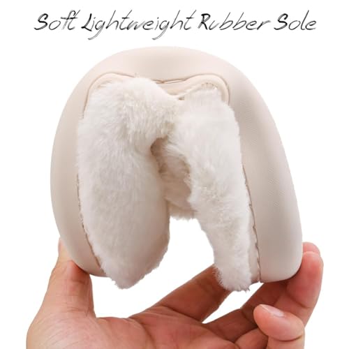 Image of Women's Men's Preppy Happy Face Slippers Comfy Warm Plush Slip-On House Slipper for Winter Indoor Soft Cushion Non-slip Fluffy Slides Slippers