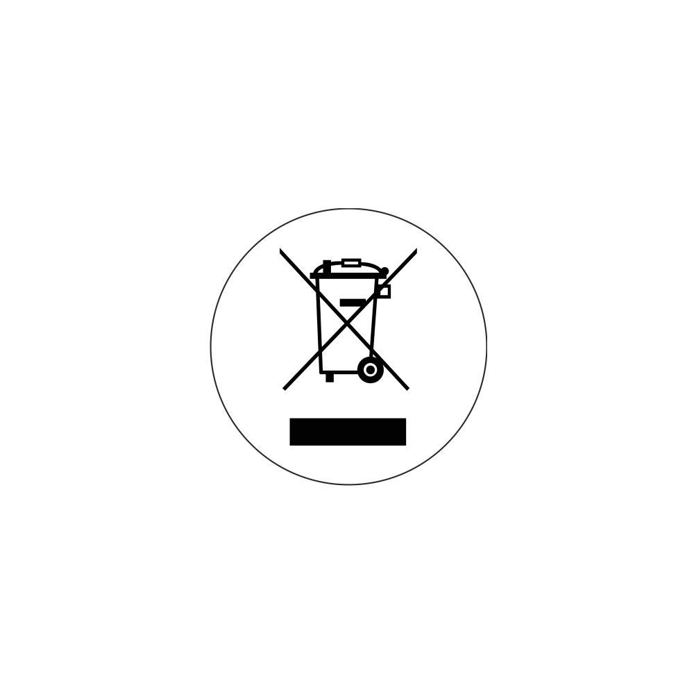WEEE Sticker PE Film Diameter 10 mm white/black