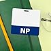 NP Badge Buddy Horizontal Navy Blue Heavy Duty 1 Pc - Spill & Tear Proof Cards - 2 Sided USA Printed Quick Role Identifier ID Tag Backer by BadgeZoo