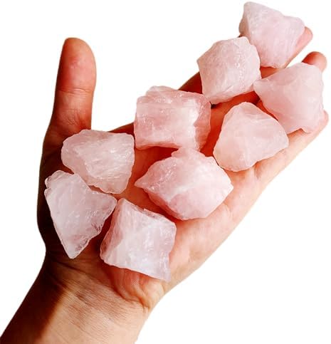 1 lb Rough Crystals Bulk Raw Healing Stones for Tumbling, Wire Wr...