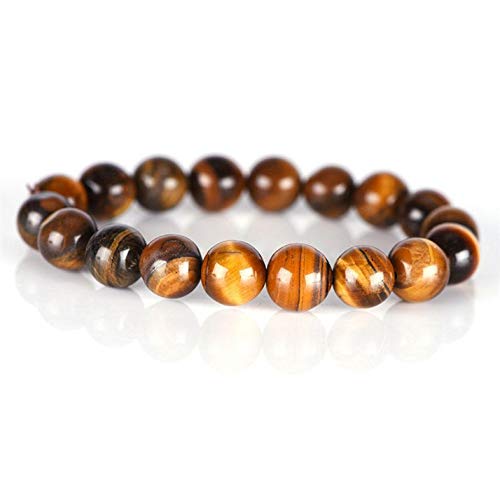 Shree_Narayani Men Bracelet, 8mm Yellow Tiger Eye Bracelet, Fashion Simple Bracelet Jewelry 7" Beaded Bracelet
