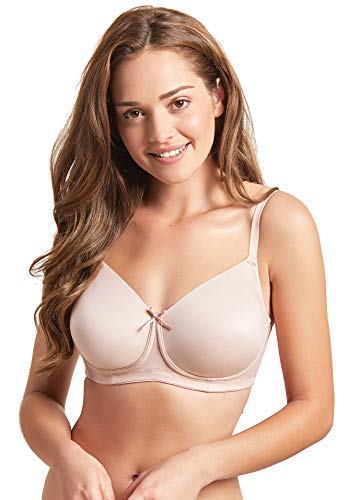 Royce Womens Supreme Non Wired Comfort Bra Size 32D in Nude 86% Polyester, 14% Elastane Non-Padded Non-Wired