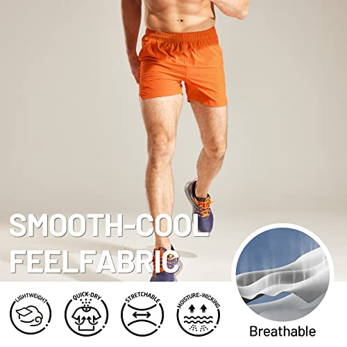 Image of MIER Men's Workout Running Shorts Lightweight Active 5 Inches Shorts with Pockets, Quick Dry, Breathable