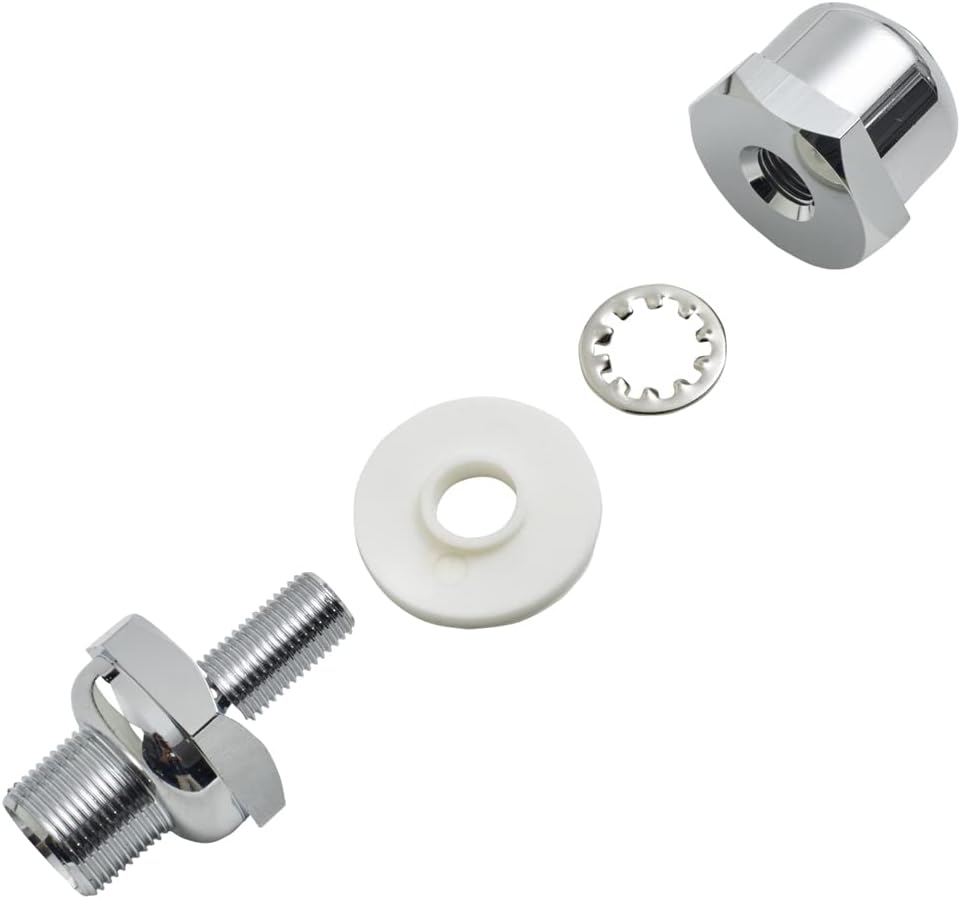 RoadPro RP-302MAX Extra Heavy Duty Chrome Platedl 3/8 x 24 Maxi Antenna Stud with SO-239 Connector