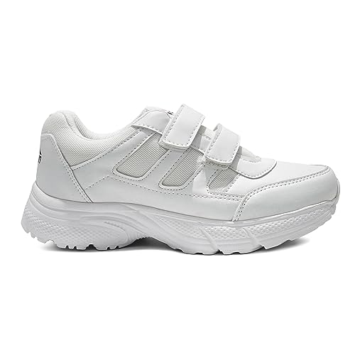 Image of ASIAN Men's & Boy's Expo White Casual & Sneaker,School Shoes | Extra Max Cushion Lightweight Sports Shoes for Men's & Boy's (WELCRO