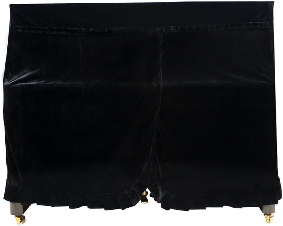Piano Dust Cover for Upright – Breathable Velvet Instrument Protection, Curtain-Style Design for Home Studio Practice 62x19.7x44 in