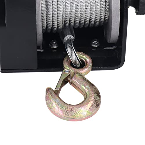 Kit de Winch Eléctrico 2000LBS con Cable de Acero y Gancho miniatura 4