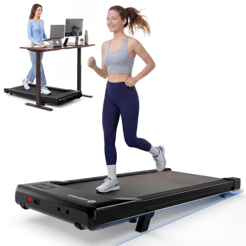 Image of DeerRun Walking Pad with 6% Incline, 3 in 1 Under Desk Treadmill for Home Office & Small Spaces, 2.5HP Quiet Walking Pad Treadmill with 300lb Capacity, 0.6-3.8MPH, App & Remote Control