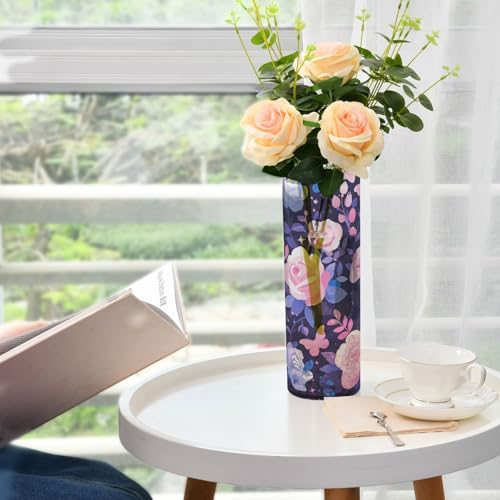 Jarrones decorativos de plástico modernos de 11.8 pulgadas para estantería de cocina 7