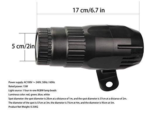 Latta Alvor 4 In 1 Small Spotlight Mini Rgbw Led Beam Spot Lights Stage Effect Lighting Led Beam Pinspot Light For Mirror Ball Club Party Bar Dj Events (Black) #TOP2