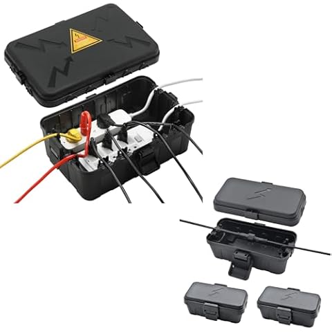Outdoor Electrical Box - Outdoor Outlet Covers Waterproof IP54 Level Weatherproof Outdoor Covers Protect Outlet, Plug, Socket, Timer, Power Strip,Surge Holiday Light Extended Line Electrical Boxes Cover
