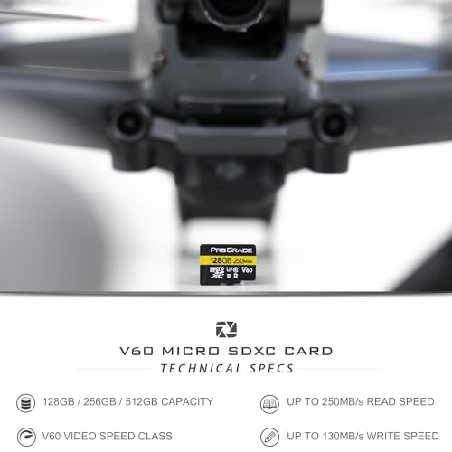 Image of microSD Card V60 (128GB) - Tested for Full-Size SD Card Devices | Up to 250MB /s Read, 130MB /s Write by ProGrade Digital