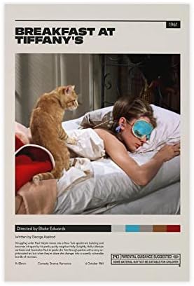 Falyan Breakfast at Tiffany's Movie Art Canvas Poster Bedroom Decor Sports Landscape Office Room Decor Gift Unframe-style 12x18inch(30x45cm)