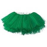 My Lello Emerald Green Big Girls 10-Layer Short Ballet Tulle Tutu Skirt (4T-10yr)