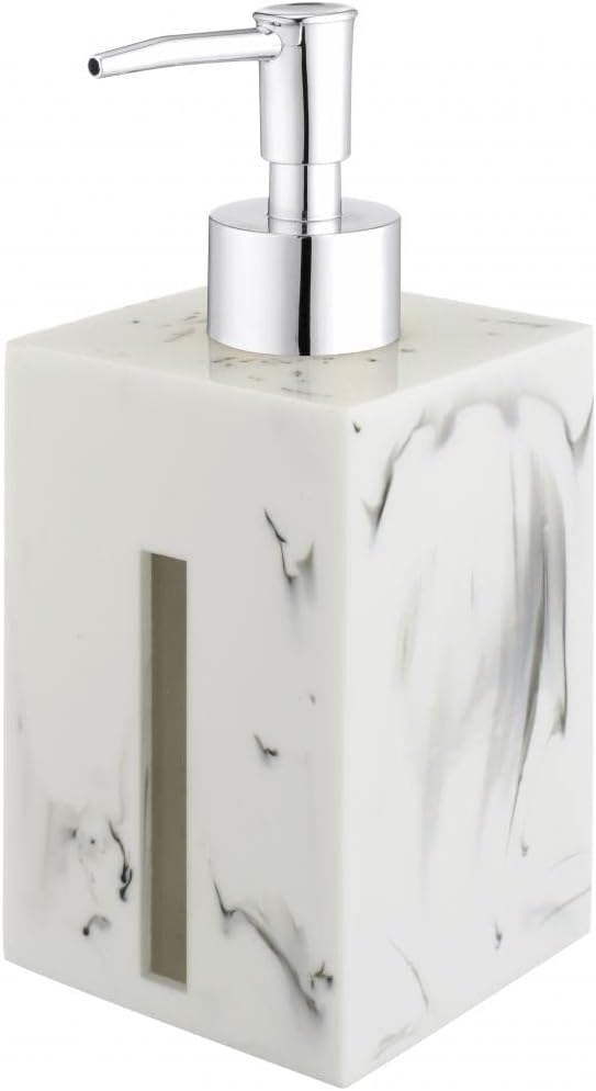 Hand Soap Dispenser 17.5OZ Marble Resin Lotion Pump for Bathroom Kitchen