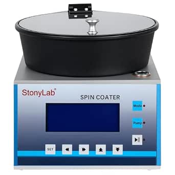 Stonylab Spin Coater with Vacuum Pump, 9999 RPM Max Speed, ±1% Precision, 110V