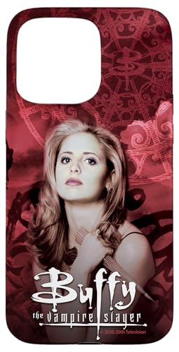 Buffy with Stake Portrait Red Gothic Background TV Show �X�}�z�P�[�X iPhone 15 Pro Max �p