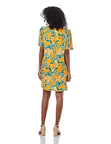 vestido curto estampado, Lança Perfume, lilies, P