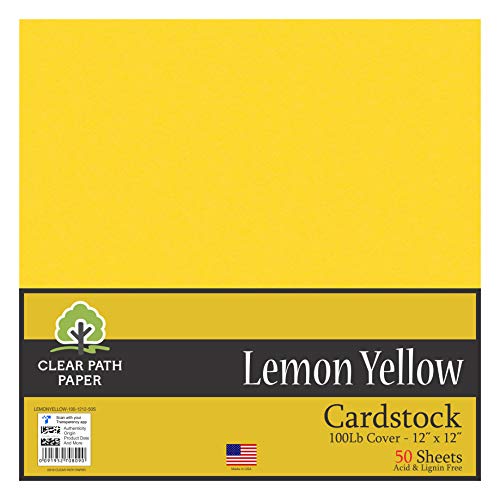 Cartulina amarillo limón - 12 x 12 inch Cover