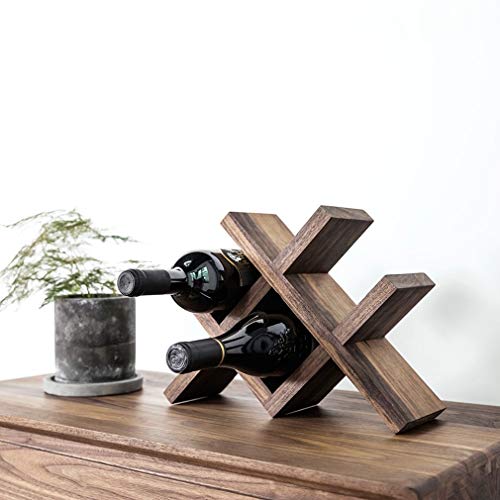 Soporte para 4 botellas de vino de madera plegable miniatura 2