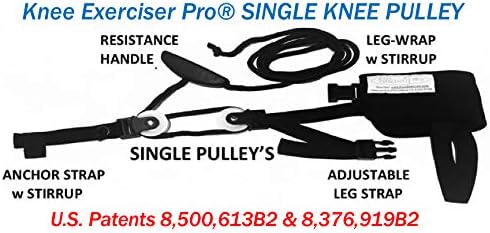 Knee Exerciser Pro-Single Knee Pulley: Best choice for post Knee Surgery therapy for preforming EXTENSION and FLEXION Exercises, TKA, ACL & Knee Contracture Rehab, POLEA DE RODILLA